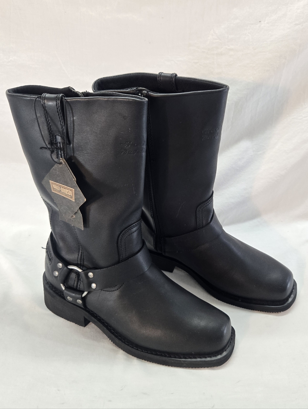 Harley Davidson Hustin D95353 Men's 9.5W Motorcycle Boots Waterproof 11" New